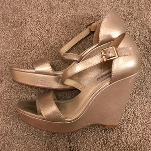 Soft Gold 5 inch High Heels/Wedge Women’s